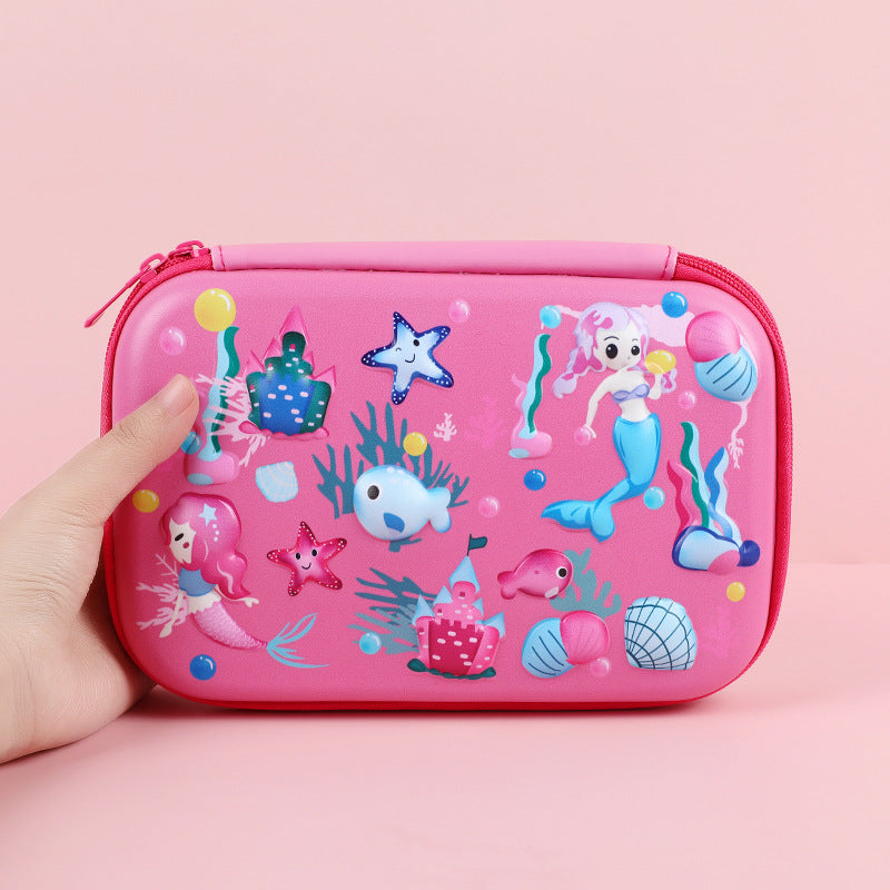 3D New Cute Eva Stationery Box Children's Multifunctional Large Capacity Pencil Bag Student Portable Square Pencil Box