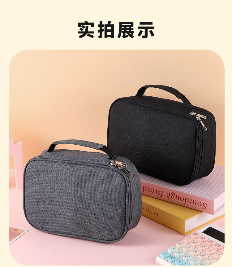 Cross-Border Satchel Large-Capacity 72-Hole Multi-Functional Student Art Student Color Lead Brush Pencil Stationery Storage Bag