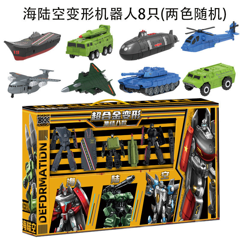 BKK alloy deformation robot train high-speed rail engineering bus dinosaur green leather train King Kong BKK children's toys