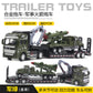 English packaging cross-border children alloy car vehicle trailer fire truck tank excavator pull back toy car