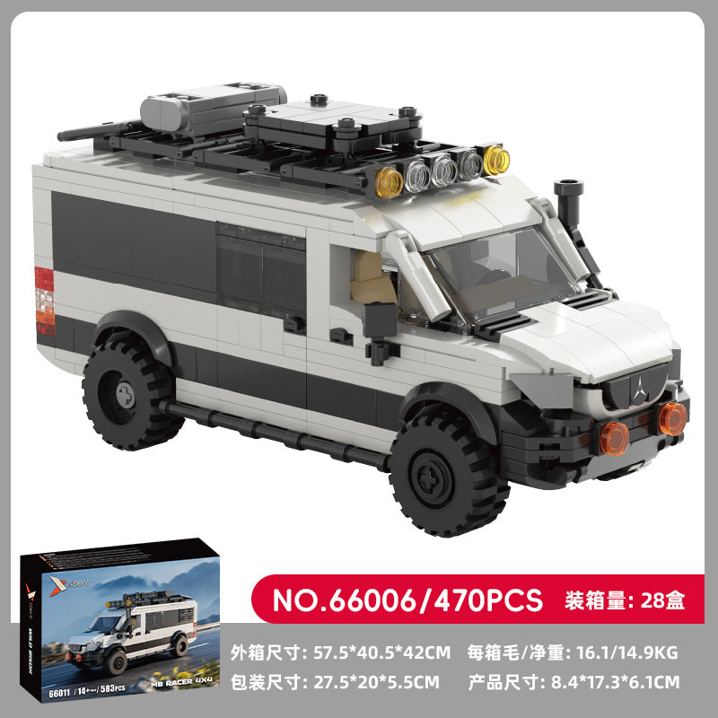 Cross-border engineering series truck city bus transport vehicle combined with small particle building blocks children's educational enlightenment toys