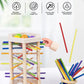 Wooden Kidsren's Stick Insertion Game Baby Draw Stick Color Cognitive Pitching Montessori Family Interactive Toy