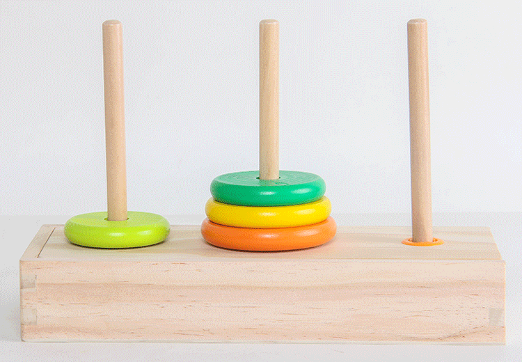 Hanoi Tower for Primary School Students 10 Layers 8 Large 5 Medium 10 Layers Hanrotoro Kidsren's Educational Thinking Training Toys