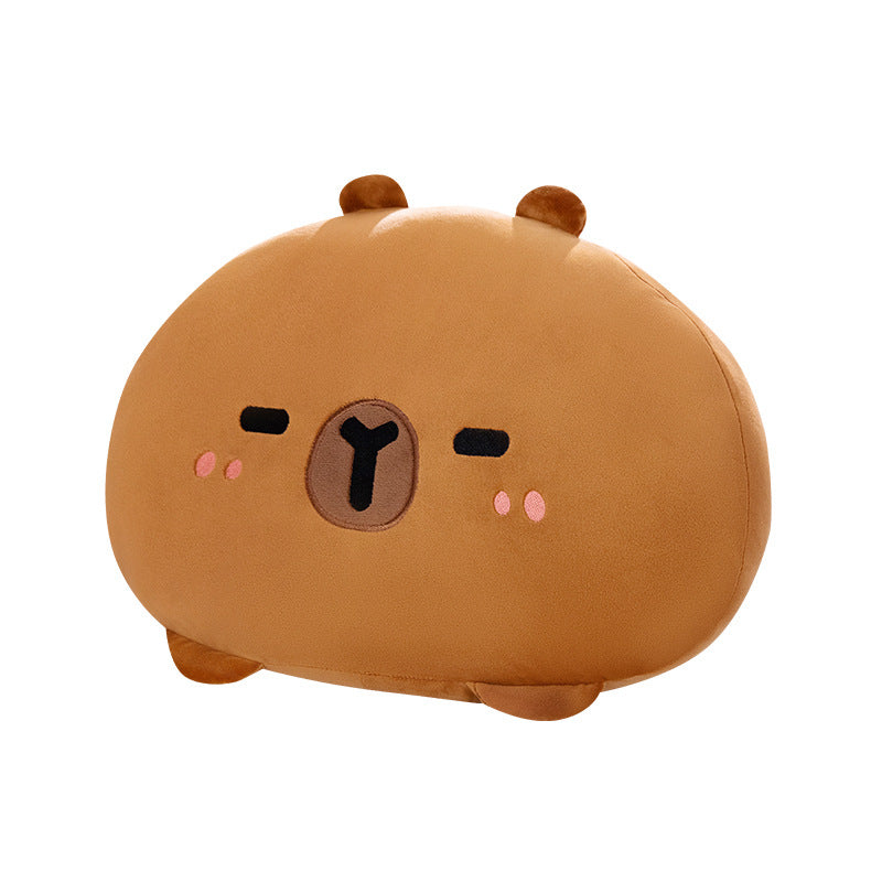 New Capibala Capybara Pillow Soft Cute Dumpling Cute Girl Sleeping Pillow Plush Toy Cross-Border
