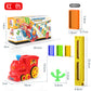 Cross-border dominoes trembles with educational children's automatic licensing electric sound and light train toys