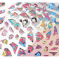Infeel.Mepet White Card Scenery Stickers, Vintage Item Restorer, Miniature Stereo Chinese-Style Fun Stickers