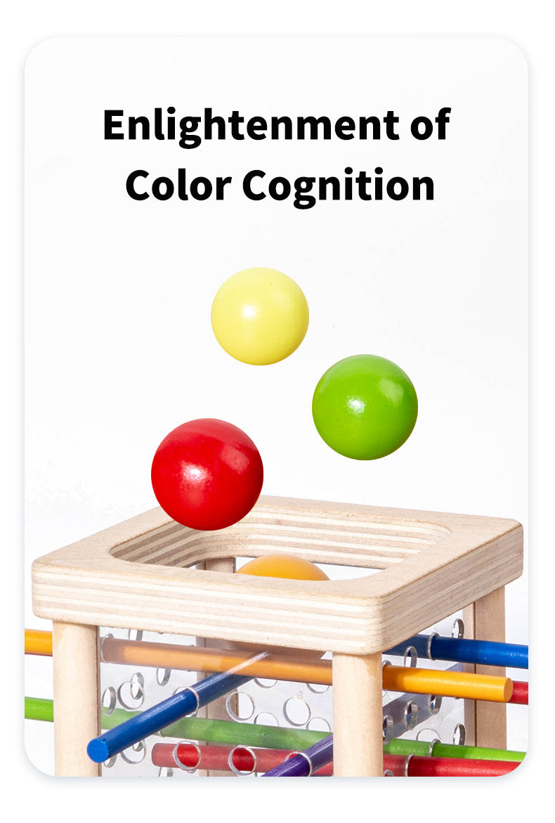 Wooden Kidsren's Stick Insertion Game Baby Draw Stick Color Cognitive Pitching Montessori Family Interactive Toy