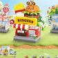 Compatible with Lego City Architecture Street View Hamburg Coffee Flower Shop Small Shop Building Blocks Children's Educational Toys Gifts