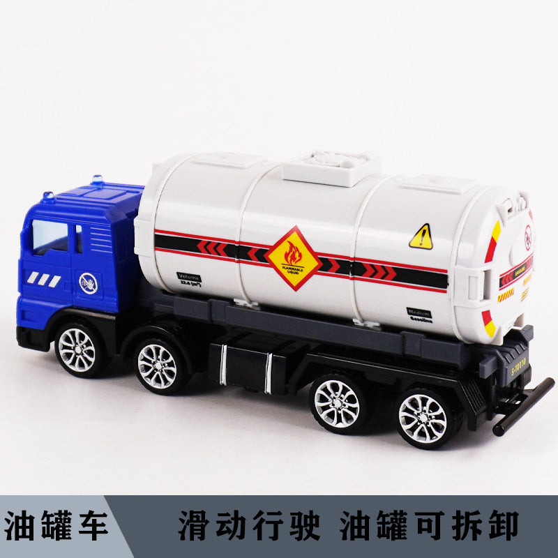 Delixin Kidsren's Rescue Trailer Artificial Flatbed Transporter Car Baby Educational Model Boy Toy Car