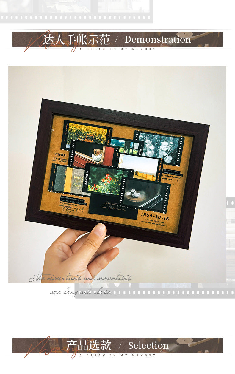 A Dream in Memory Film Film Stickers Retro Old Film Film Strips Handbook Collage Basics