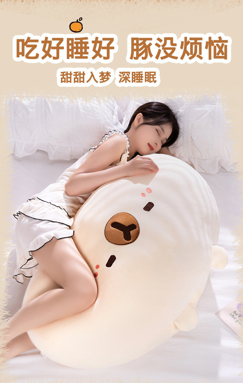 New Capibala Capybara Pillow Soft Cute Dumpling Cute Girl Sleeping Pillow Plush Toy Cross-Border