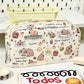 Korean Style Line Drawing Dog Multifunctional Large-Capacity Pencil Case Capybara Student Stationery Box Storage Trendy Elements