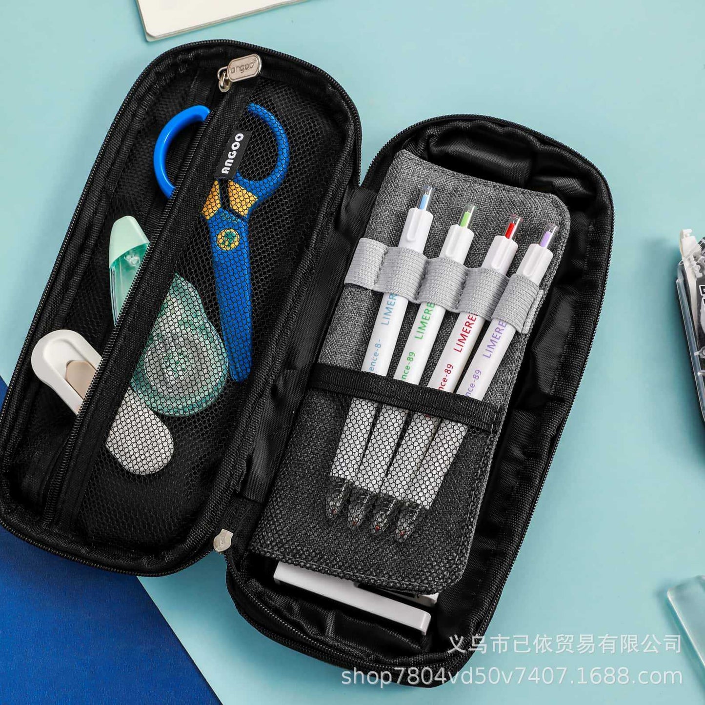 Retractable Pencil Case, Super Large Capacity, Multifunctional Stationery Box, Portable Foldable Storage Bag for Primary and Secondary School Students, Specially Designed for Exams