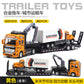 English packaging cross-border children alloy car vehicle trailer fire truck tank excavator pull back toy car