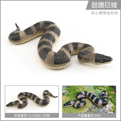 Simulation wild reptile model children's cognitive tummy giant coral snake boa trick decoration
