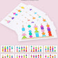Children's Educational Beaded Five Sets of Column Color Sensory Enlightenment Children's Shape Matching Perception Early Education Wooden Building Blocks Play