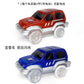 Magnetic track car electric light-emitting jeep police car project small train track accessories children's toys car
