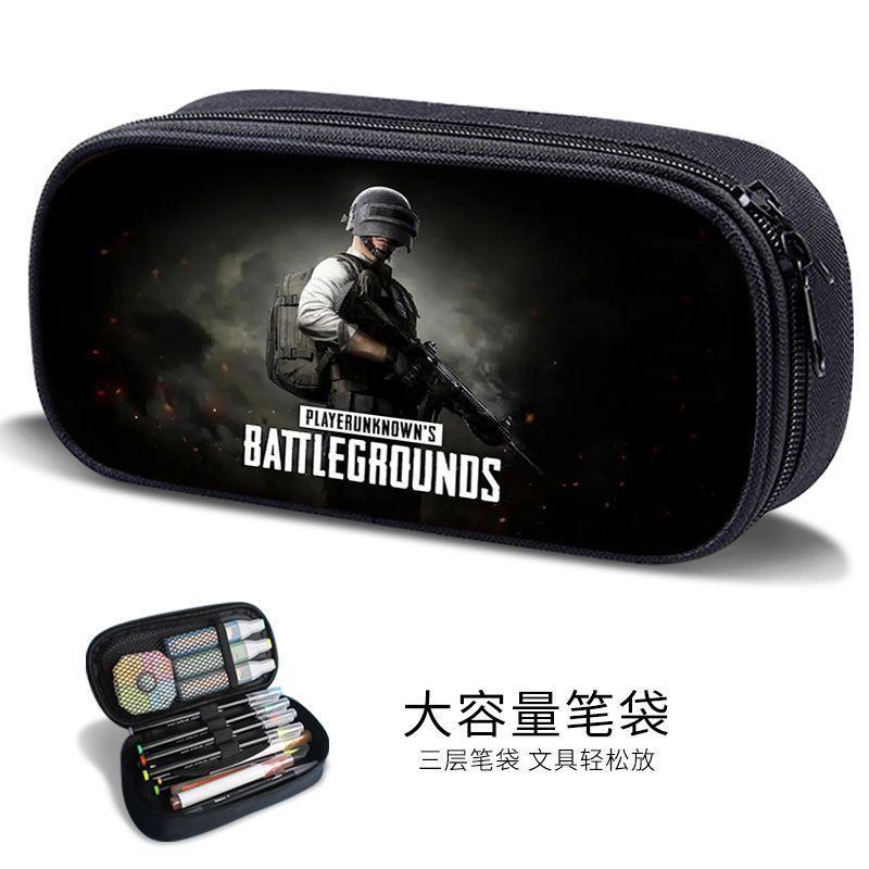 Sand Sculpture Pencil Bag for Boys, Multifunctional Stationery Box for Primary and Secondary School Students, Pubg Game Stationery Bag, Kidsren's Trendyy Pencil Bag