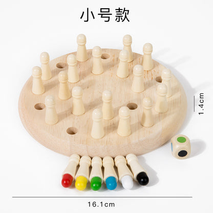 Cross-border children's wooden early education color memory chess thinking logic concentration training parent-child interactive puzzle board game