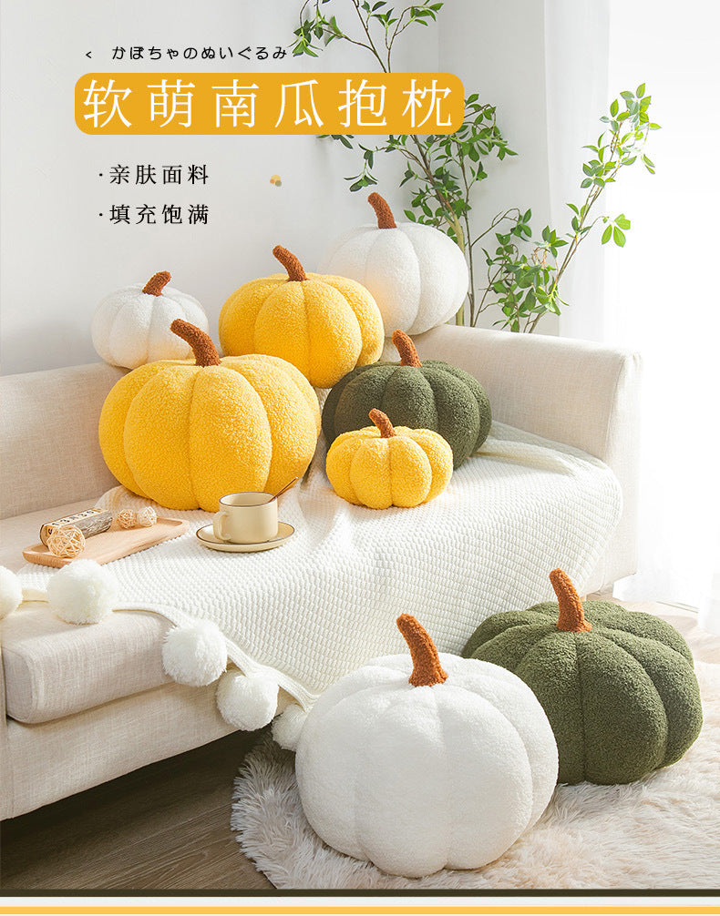 Ins Girly Heart Pumpkin Pillow Creative Special-Shaped Sofa Cushion Halloween Decoration Plush Toy Nap Pillow