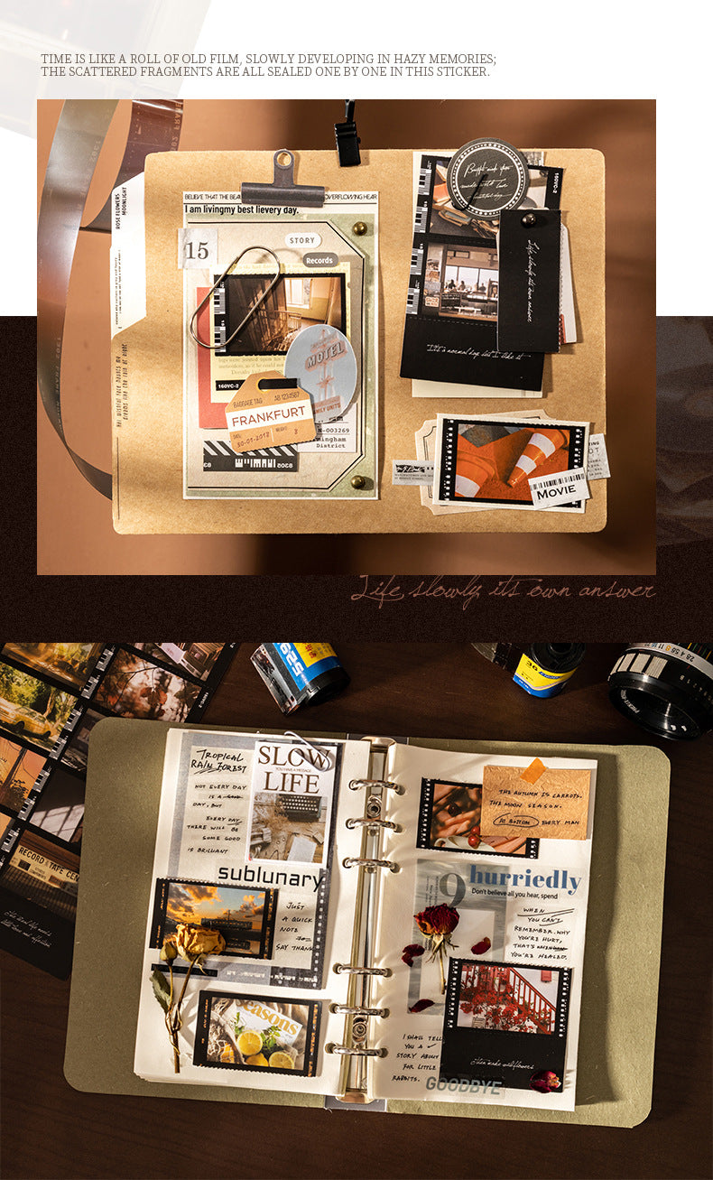 A Dream in Memory Film Film Stickers Retro Old Film Film Strips Handbook Collage Basics