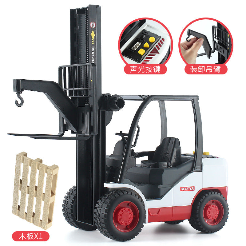 Cross-border simulation trailer toy inertia flat rescue large engineering car boy road transport toy car wholesale