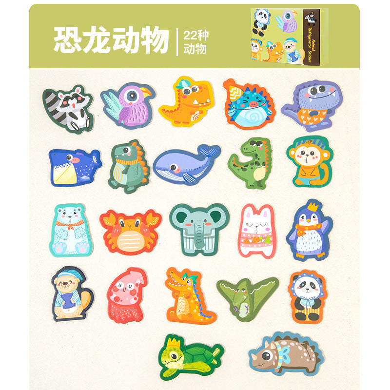 Cross-border Children's Magnetic Puzzle Refrigerator Sticker Capital Alphanumeric Animal Cognitive Magnetic Sticker Early Education Enlightenment Puzzle