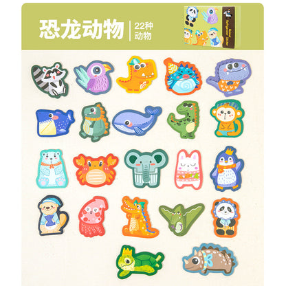 Cross-border Children's Magnetic Puzzle Refrigerator Sticker Capital Alphanumeric Animal Cognitive Magnetic Sticker Early Education Enlightenment Puzzle