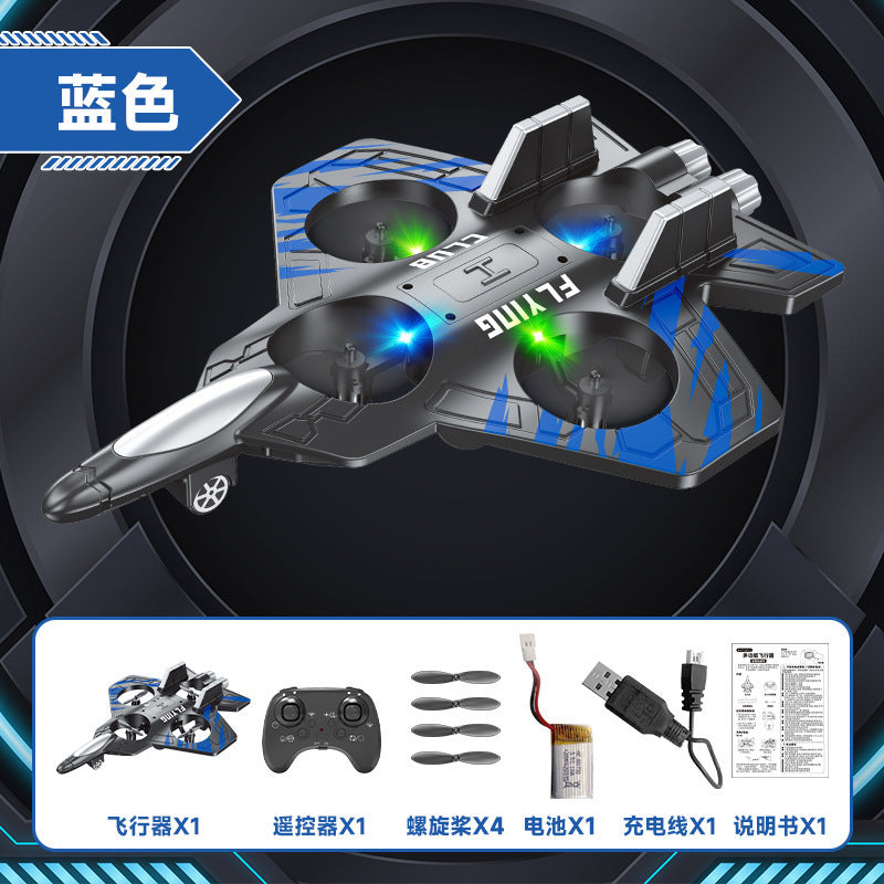 Cross-border children's remote control fighter drone rechargeable fall-resistant foam model glider birthday gift boy