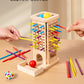 Early Education Children's Three-in-One Stick Game Baby Stick Color Classification Pitching Montessori Wooden Toys