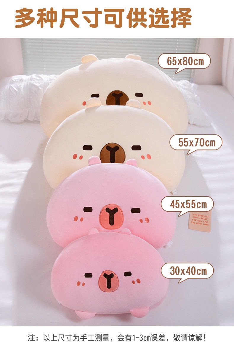 New Capibala Capybara Pillow Soft Cute Dumpling Cute Girl Sleeping Pillow Plush Toy Cross-Border