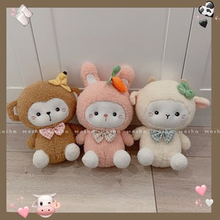 Rabbit Doll Plush Toy Cute Birthday Gift Girl's Pillow Soothing White Rabbit Doll Children's Doll