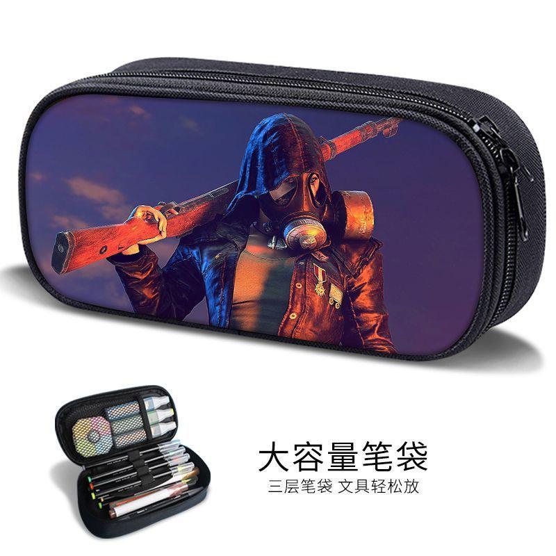Sand Sculpture Pencil Bag for Boys, Multifunctional Stationery Box for Primary and Secondary School Students, Pubg Game Stationery Bag, Kidsren's Trendyy Pencil Bag