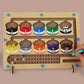Wooden Children's Magnetic Counting Operation Color Classification Magnetic Pen Bead Shift Game Educational Early Education Maze Toy