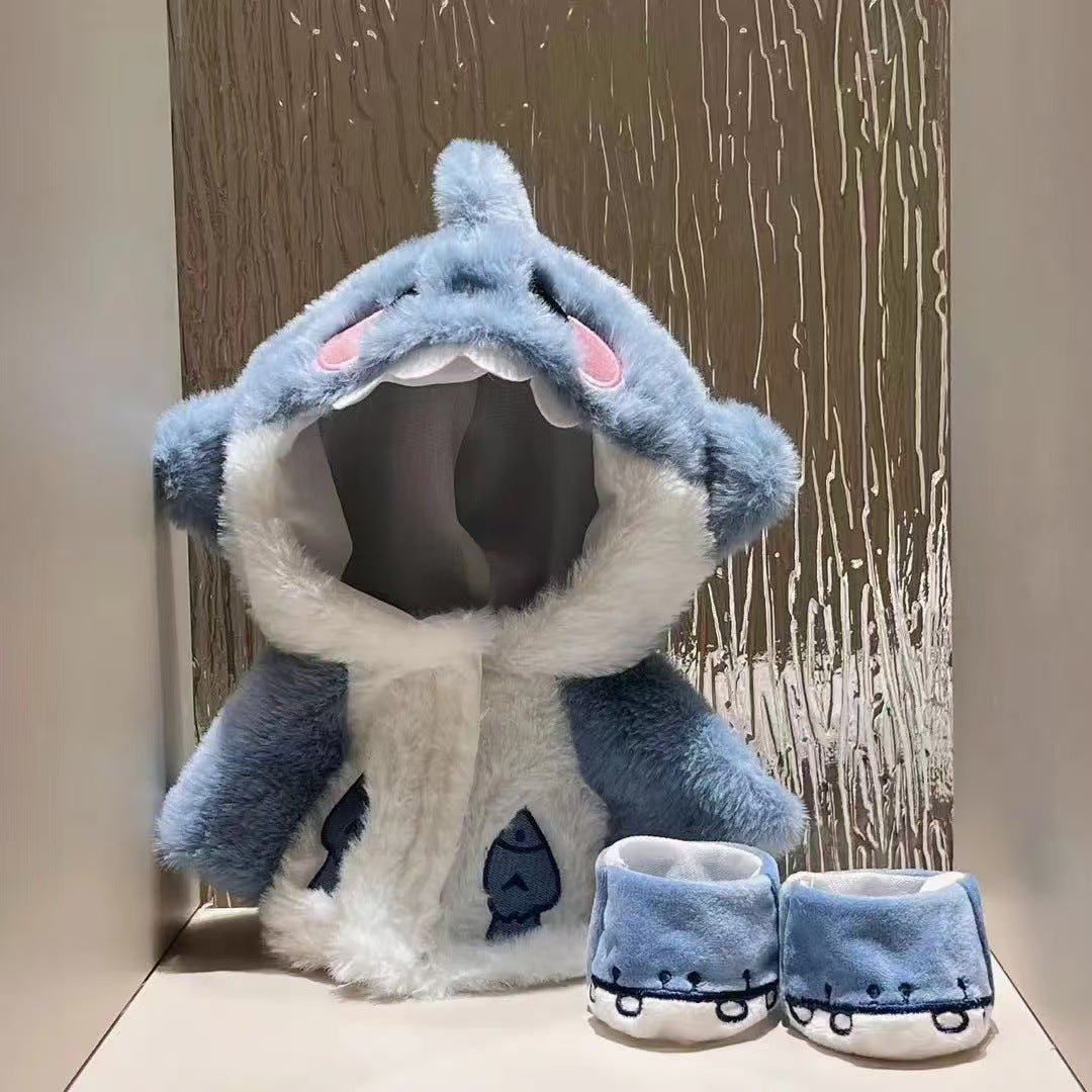 Popular 30cm Shark Bear Cross-Dressing Doll Hooded Plush Cross-Dressing Doll Lina Bear Clothes Can Be Removed