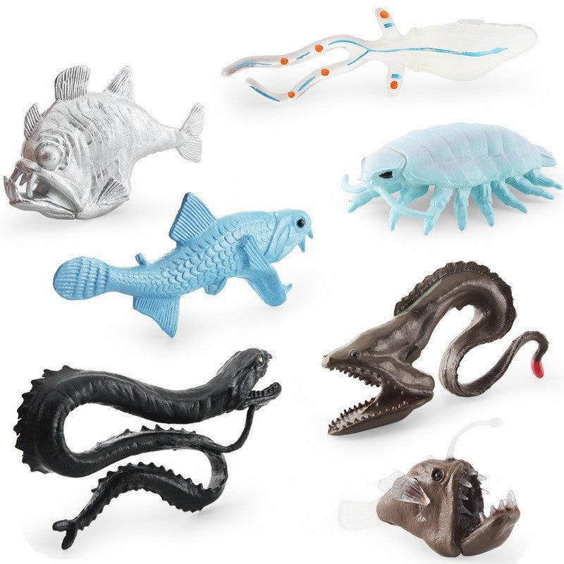 Cross-border Amazon simulation broad-eyed squid angler axe fish dragon fish deep sea biological static model
