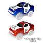 Magnetic track car electric light-emitting jeep police car project small train track accessories children's toys car