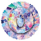 50 Original Watercolor Starry Sky Cat Stickers Hand-Painted Without Infringement Cute Ins Style Cat Notebook Stickers