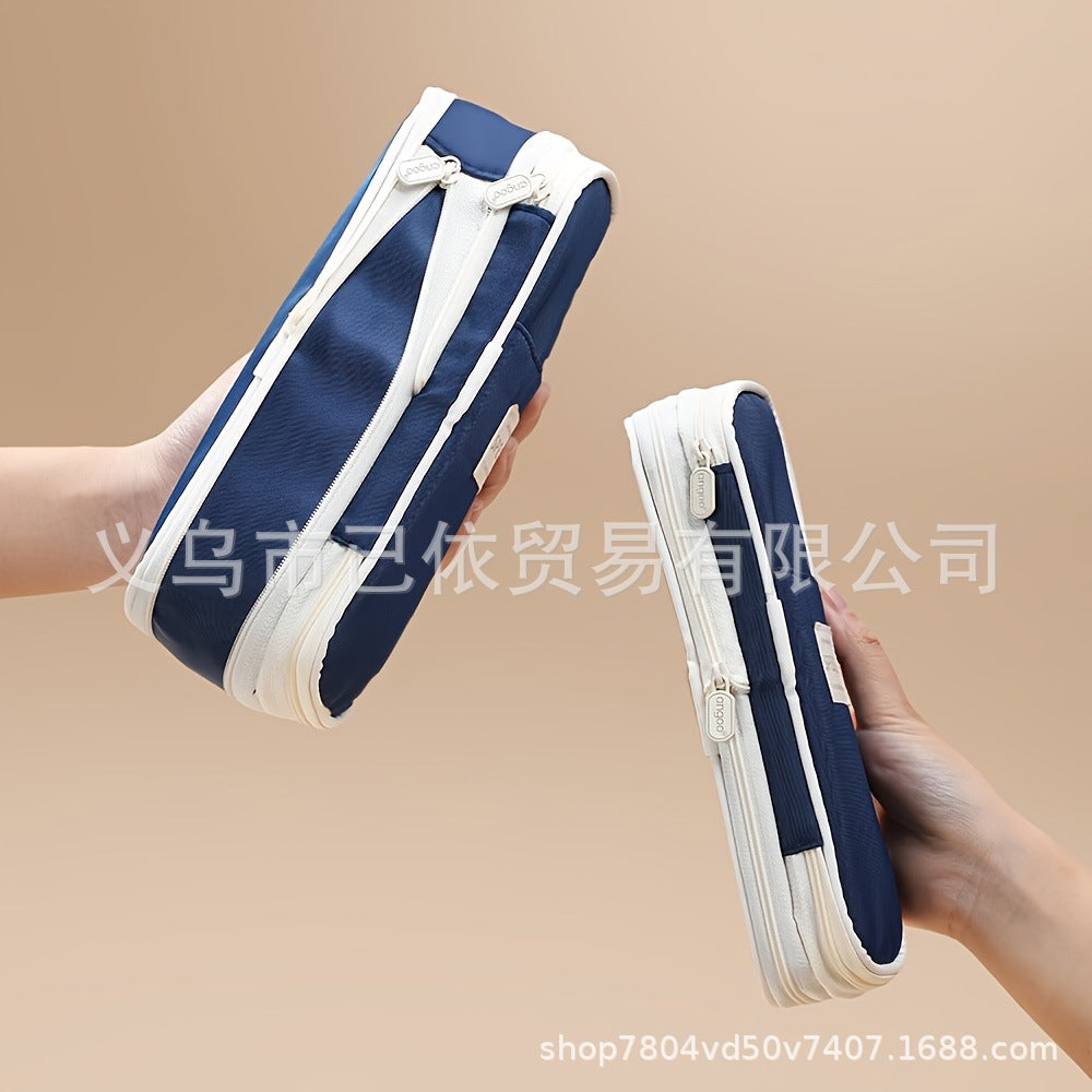 Retractable Pencil Case, Super Large Capacity, Multifunctional Stationery Box, Portable Foldable Storage Bag for Primary and Secondary School Students, Specially Designed for Exams