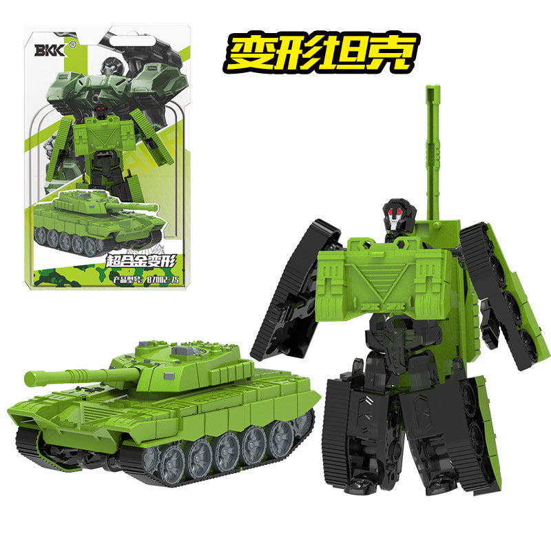 BKK alloy deformation robot train high-speed rail engineering bus dinosaur green leather train King Kong BKK children's toys