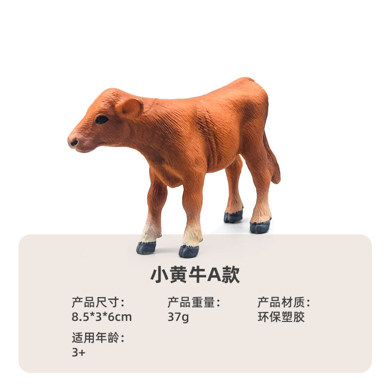 Strict Selection of Cross-border Amazon Simulation Small Animal Model Toy Farm Cow Creative Educational Children's Toys Wholesale