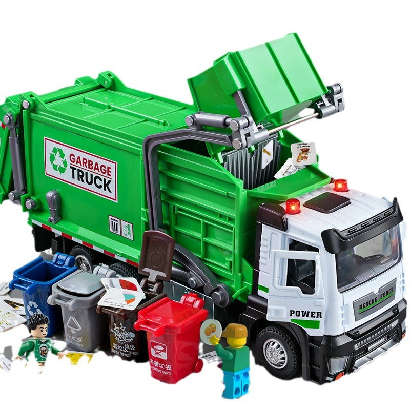 Super Large alloy garbage truck simulation sanitation truck toy model garbage sorting bucket boy engineering truck birthday gift