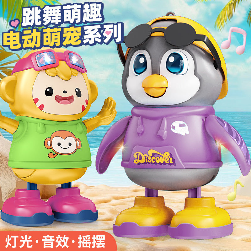 Shake Tone Swing Penguin Baby Electric Toys Educational Singing and Dancing Light Concert Factory Direct Sales