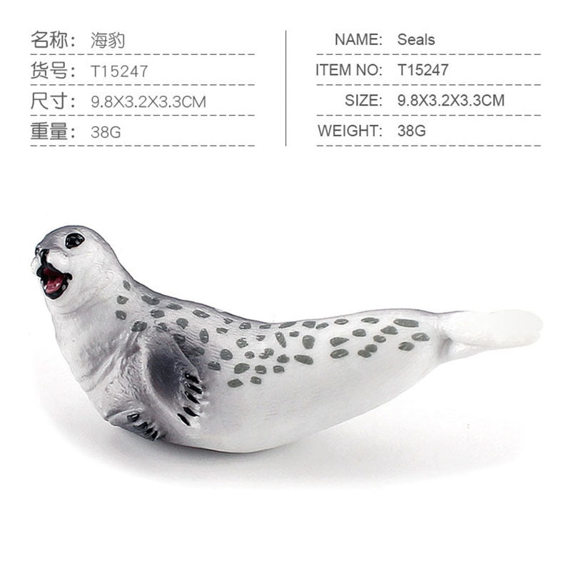 Simulation of marine animal model suit 10 solid seal sea lion walrus static ornaments hand toys
