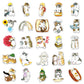 100 hand-painted kitten stickers cartoon cute Q version animal graffiti notebook stationery stickers goo card decoration