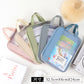 Factory Spot L-Shaped File Bag, Transparent File Bag, Handbag, Student Tutoring Bag, Test Paper Homework Bag, Study Bag