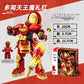 Little Luban Building Blocks Children's Educational Assembled Car Model Transforming Mecha Robot Compatible with Lego Boy Toys