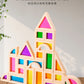 Acrylic Transparent Color Light and Shadow Building Blocks Baby Creative Construction Early Education Educational Toys Children's Rainbow Building Blocks