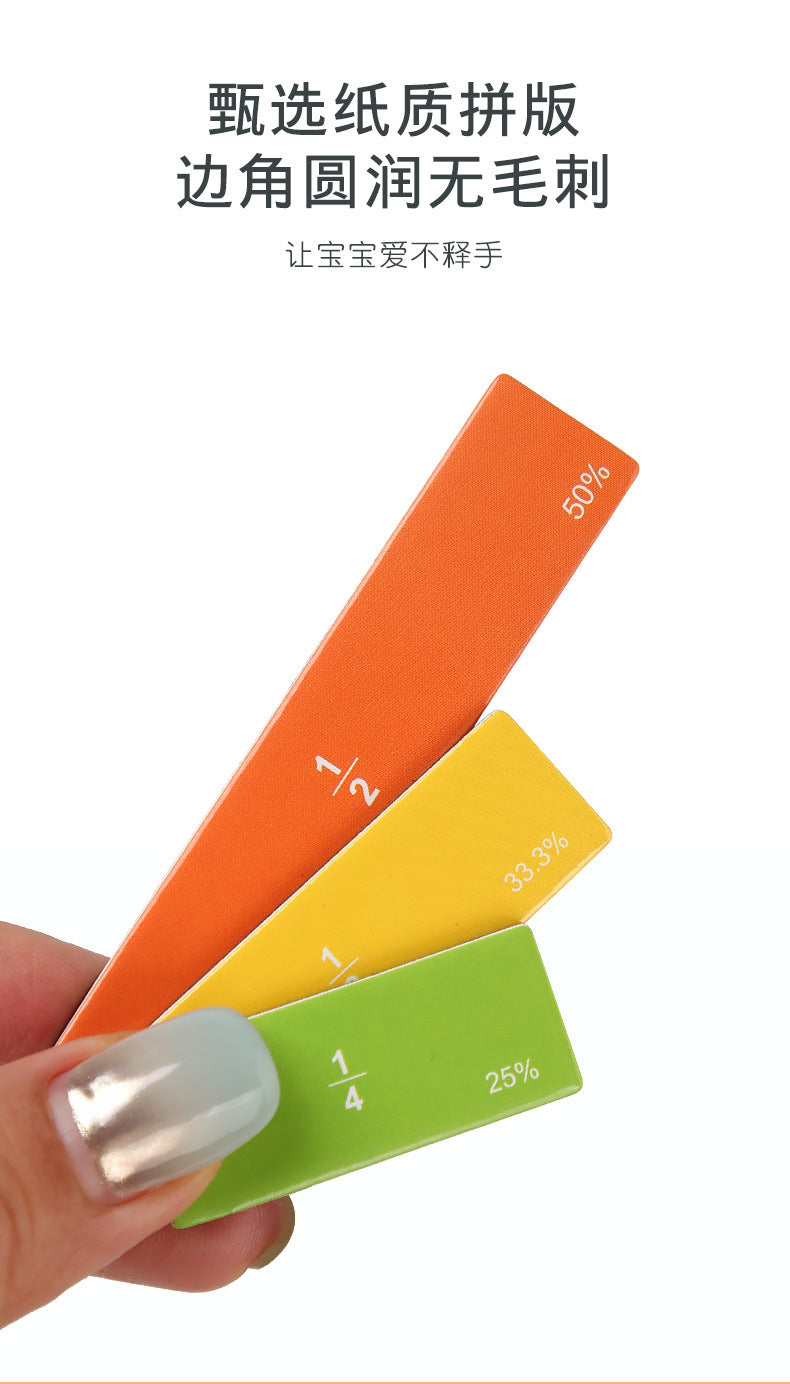 Magnetic Fraction Disk Demonstrator Numerator and Denominator Cognitive Addition and Subtraction Operation Third Grade Primary School Mathematics Teaching Aids Toys