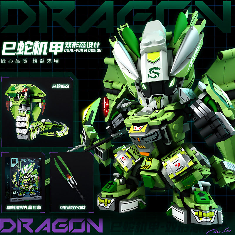 25 New Zodiac Dragon Year Mecha Building Blocks Assembled Intelligent Children's Toys Boys Gifts Dropshipping